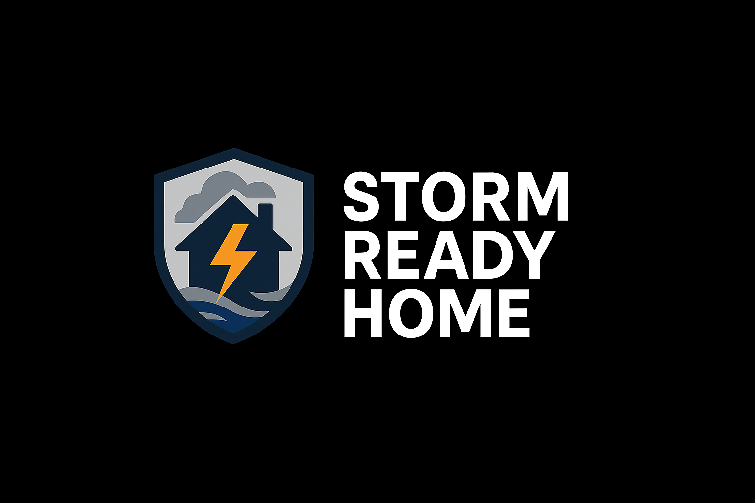 StormReadyHome logo with house and lightning bolt icon symbolizing storm preparedness and backup power
