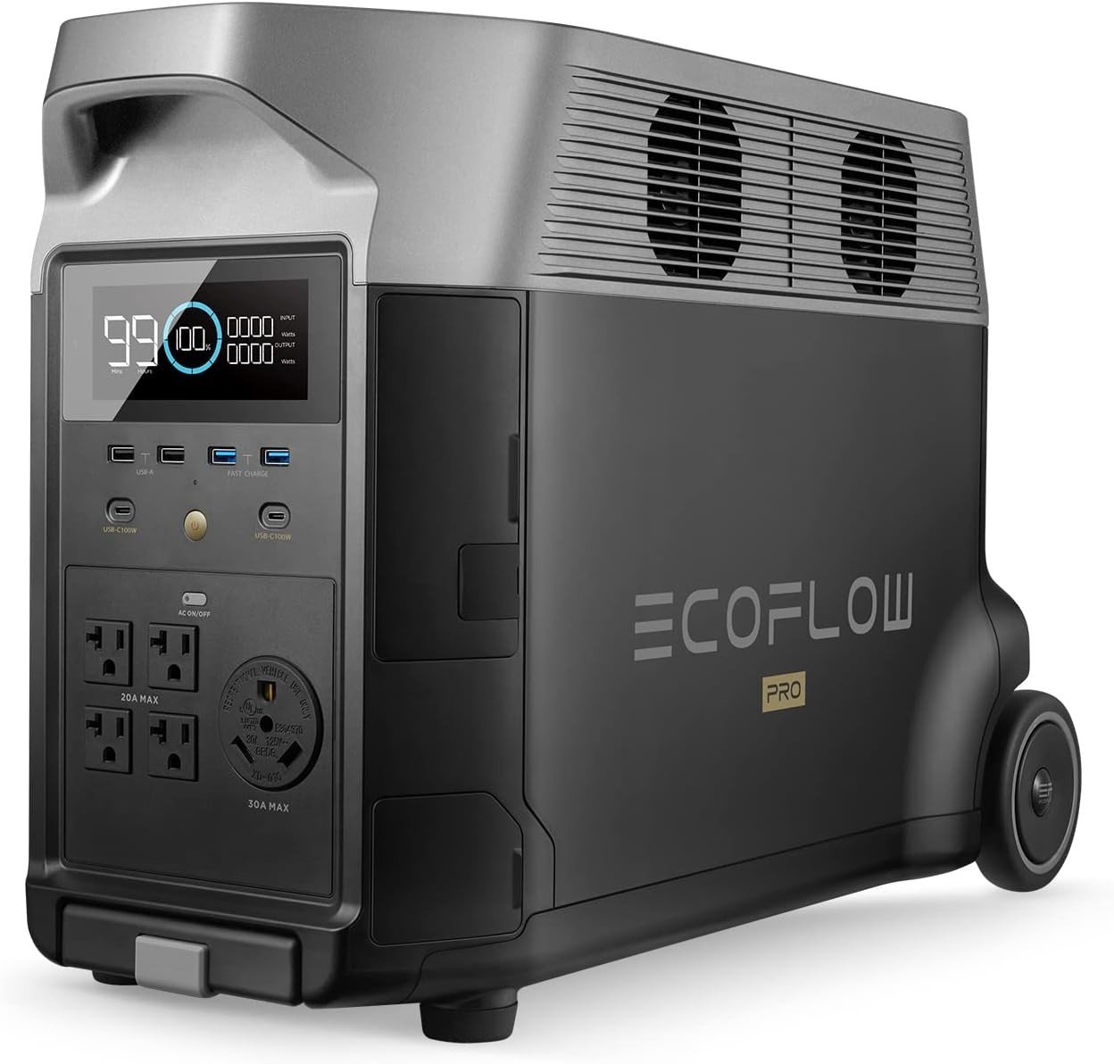 EF ECOFLOW DELTA Pro 3600Wh LiFePO4 power station with smart app and 15 output ports for home backup