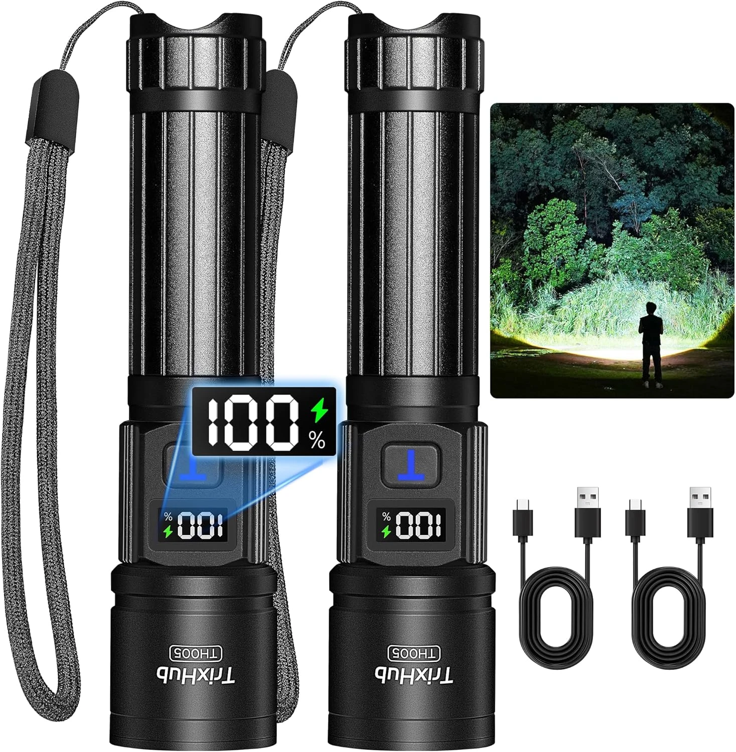 emergency lighting for blackouts Rechargeable Flashlights TrixHub