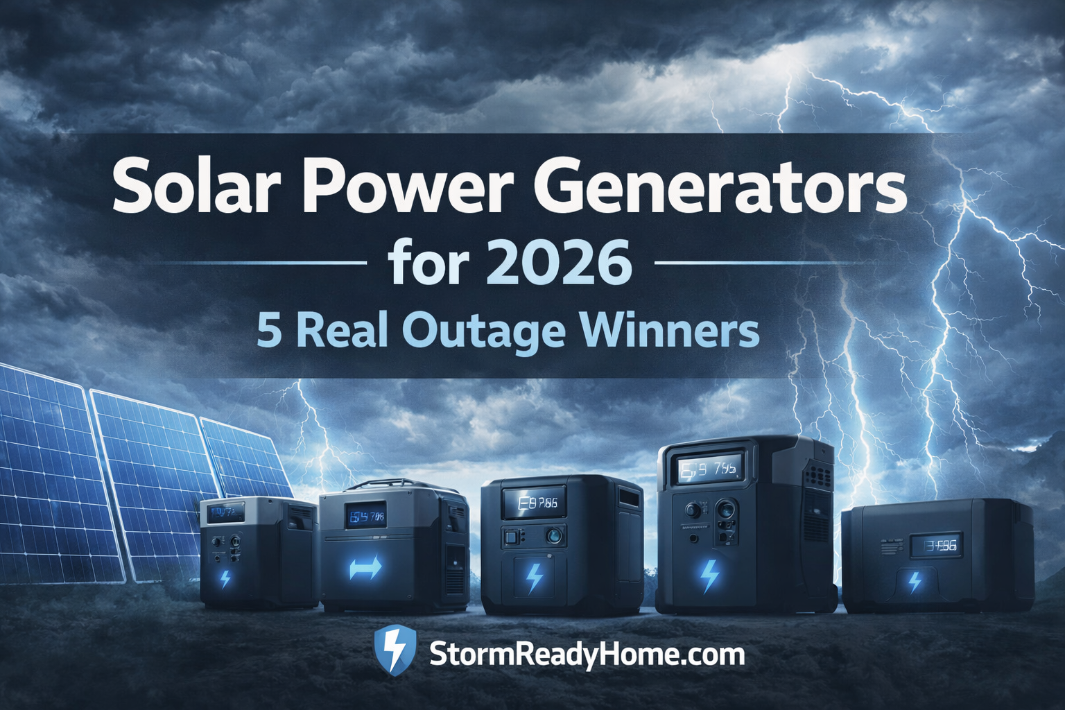 Solar Power Generators for 2026: 5 Real Outage Winners